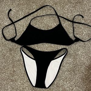 Black mesh top Jolyn Bikini set Size Medium